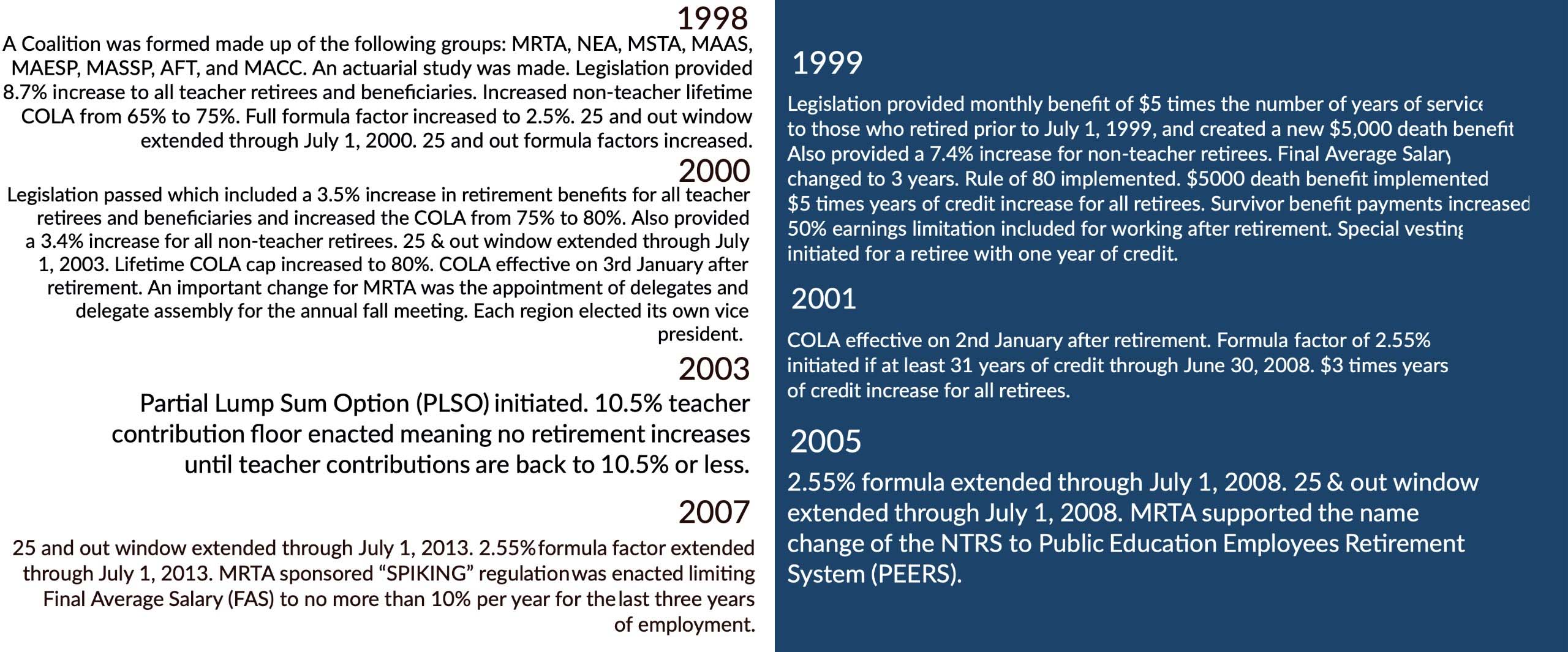 MRTA history facts